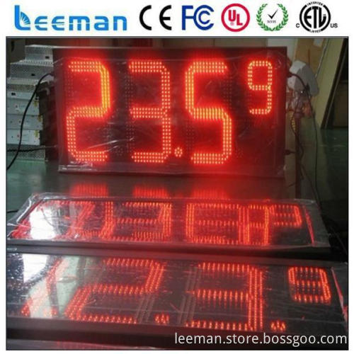 led time and temperature display digital alarm clock led edge-lit open sign